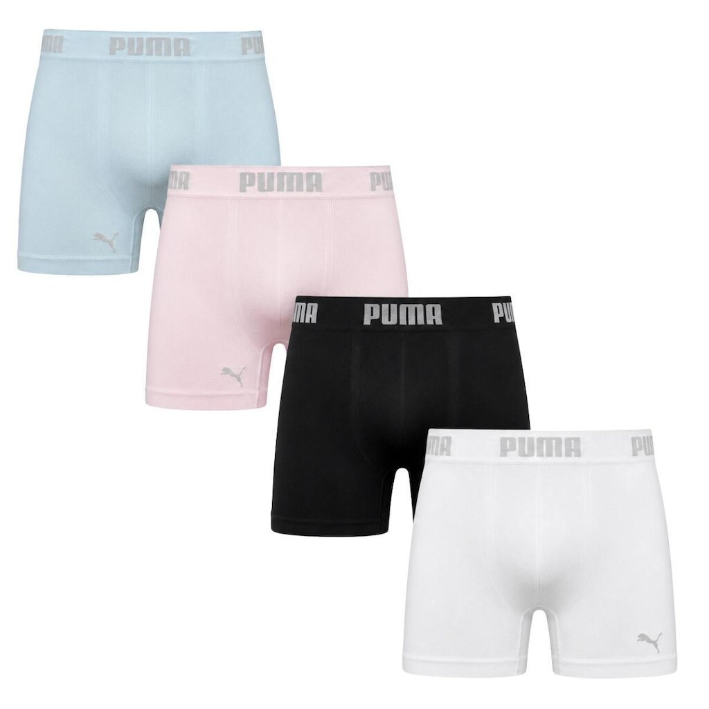 Kit 4 Cuecas Boxer Puma Masculina Cueca Box Sem Costura