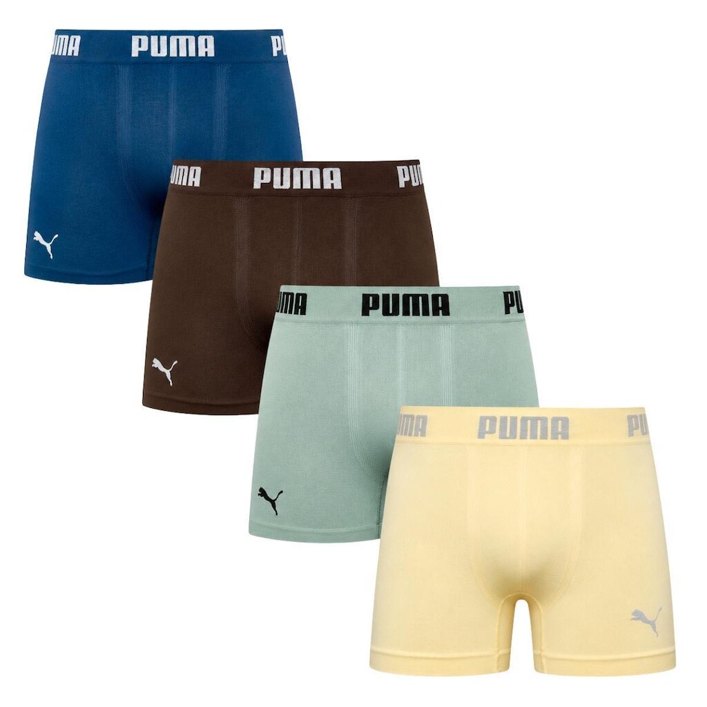 Kit 4 Cuecas Boxer Puma Masculina Cueca Box Sem Costura