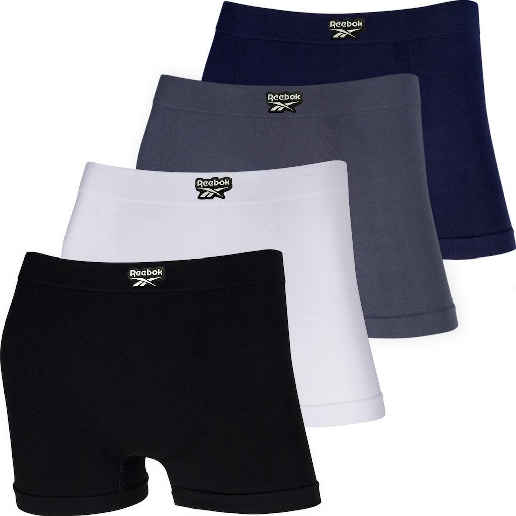 Kit 4 Cuecas Boxer Reebok Anatômica Algodão Premium Original