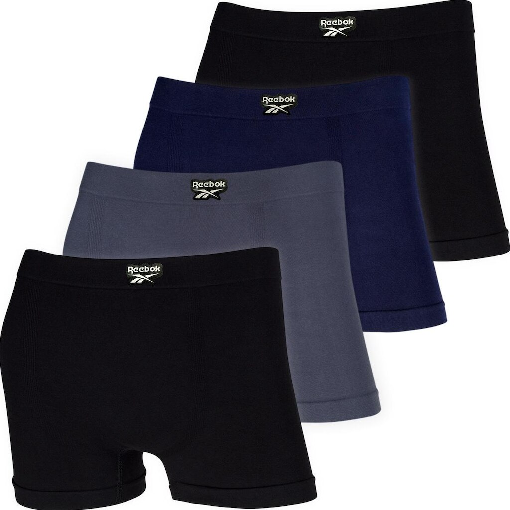 Kit 4 Cuecas Boxer Reebok Anatômica Algodão Premium Original