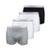 Kit 4 Cuecas Boxers Infantil Box Algodão Cotton Conforto - Branco+Cinza