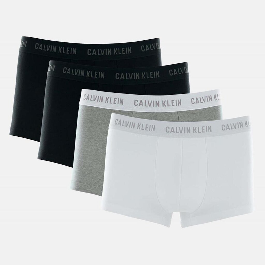 Kit 4 Cuecas Calvin Klein Low Rise Trunk Cotton Preta