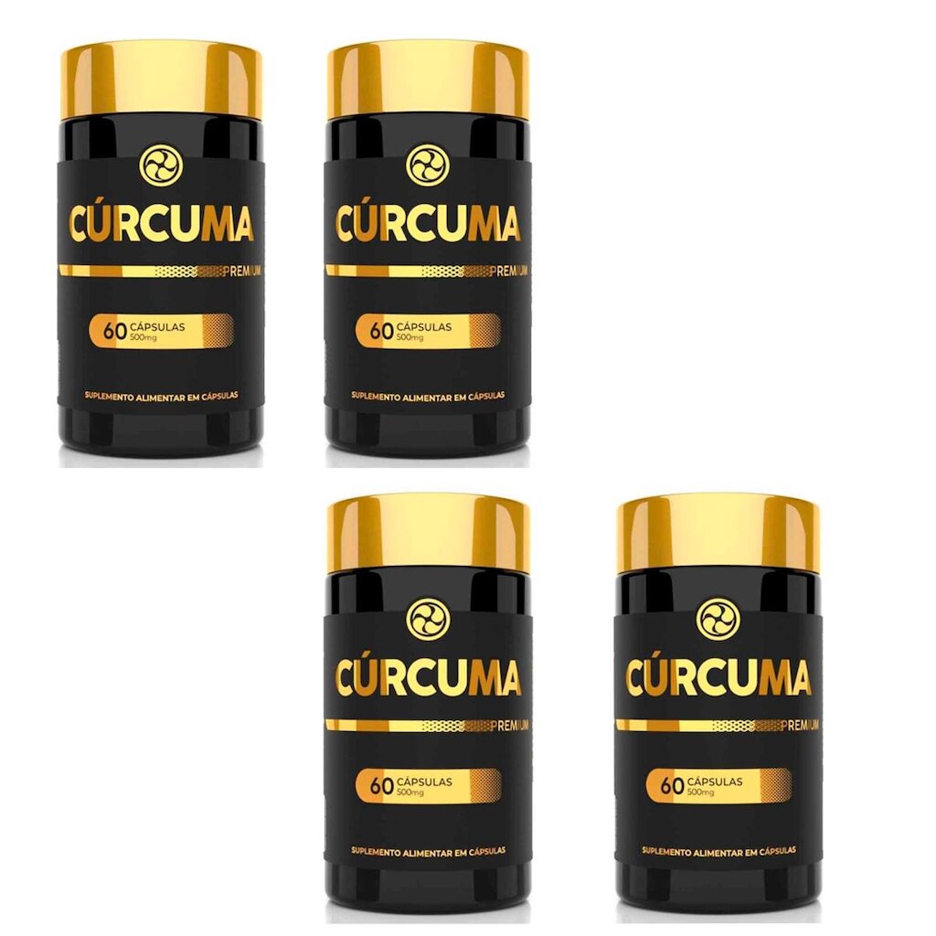 Kit 4 Cúrcuma Premium 500mg 4x60 cps Floral Ervas