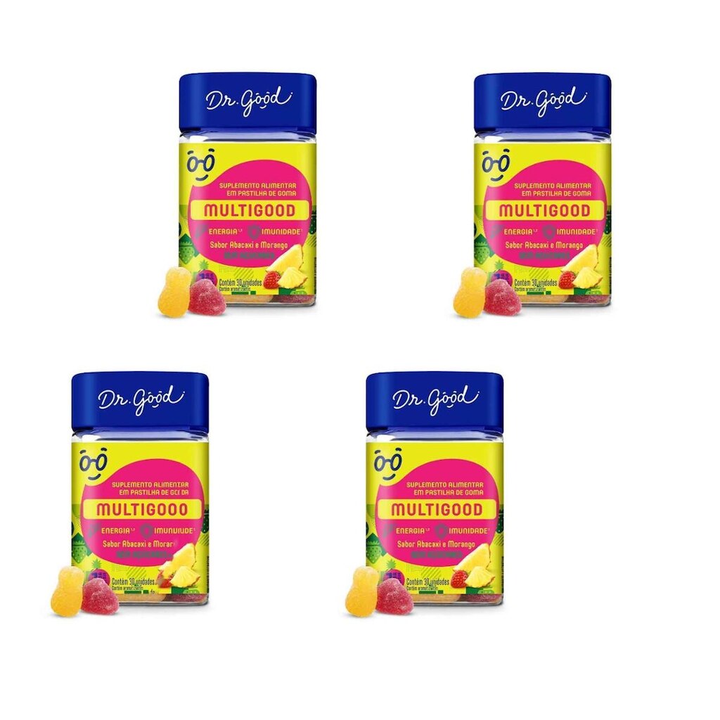 Kit 4 Fini Multivitaminico Multigood 4x30 Gomas Dr Good