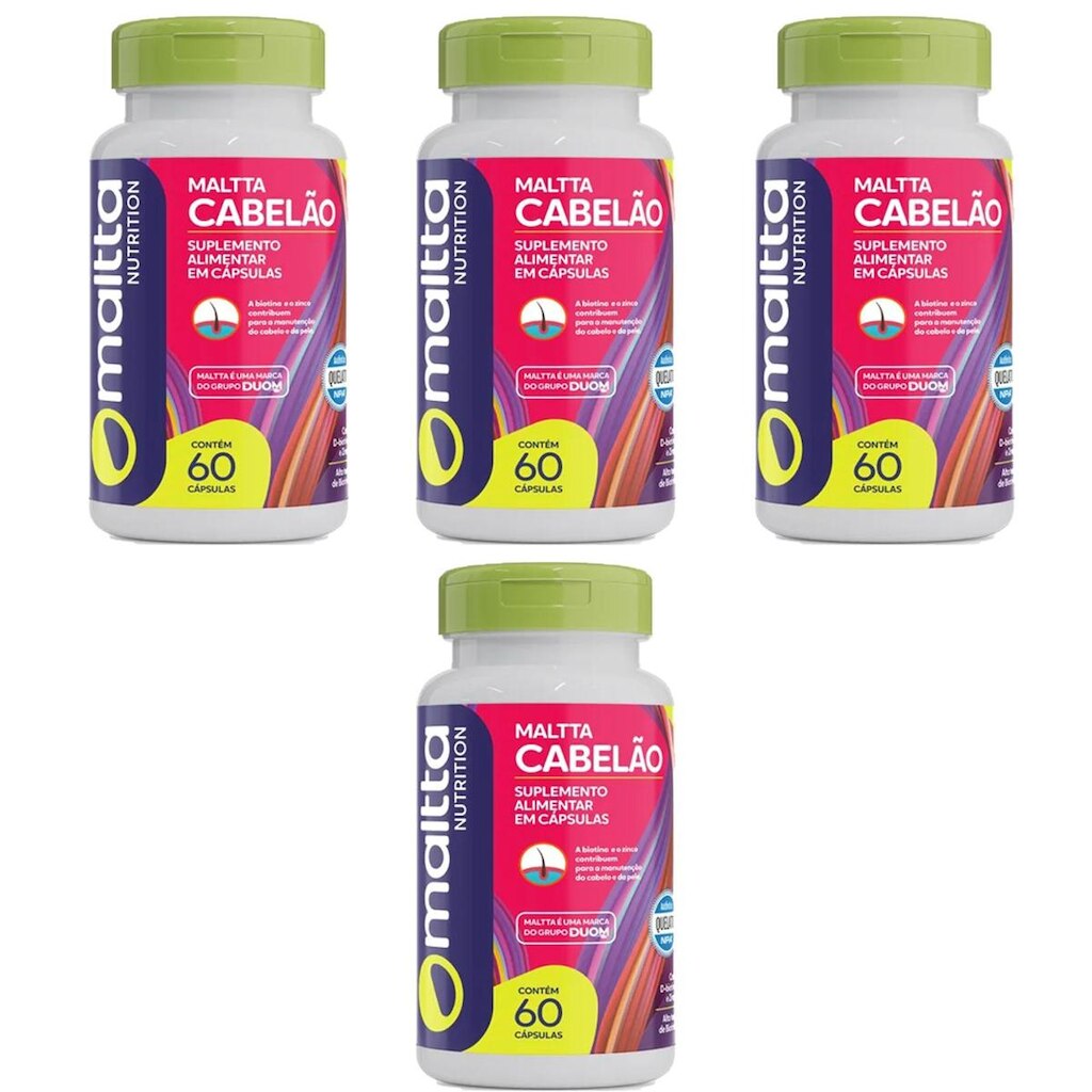 Kit 4 Maltta Cabelão 4x60 cápsulas Maltta