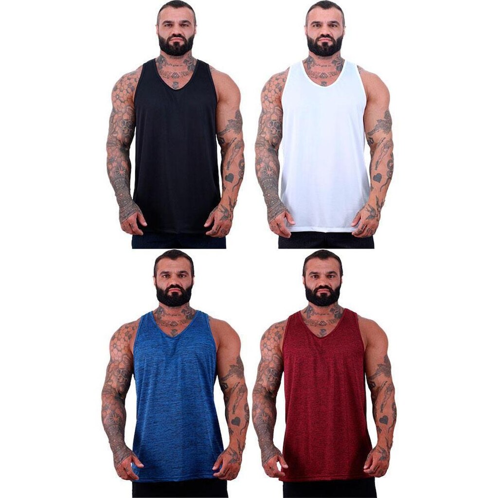 Kit 4 Regata Cavada Dry Rajado Masculina MXD Estampada