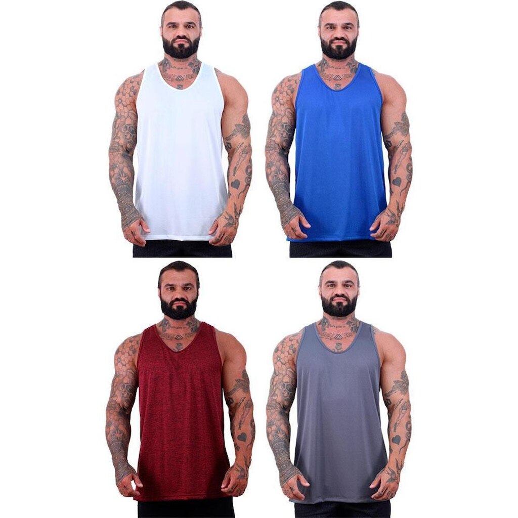 Kit 4 Regata Cavada Dry Rajado Masculina MXD Estampada