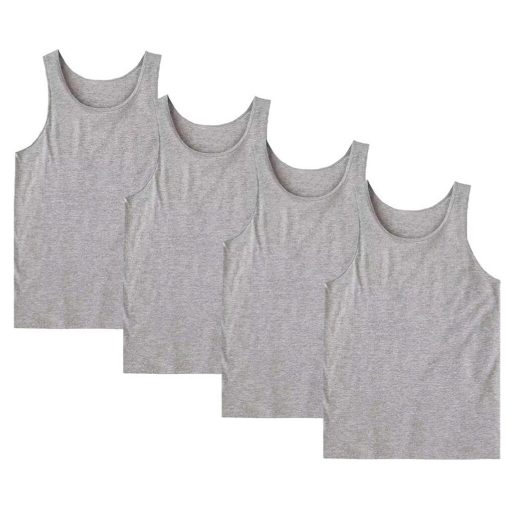 Kit 4 Regata Masculina Camiseta Lisa Básica Algodão Regatas