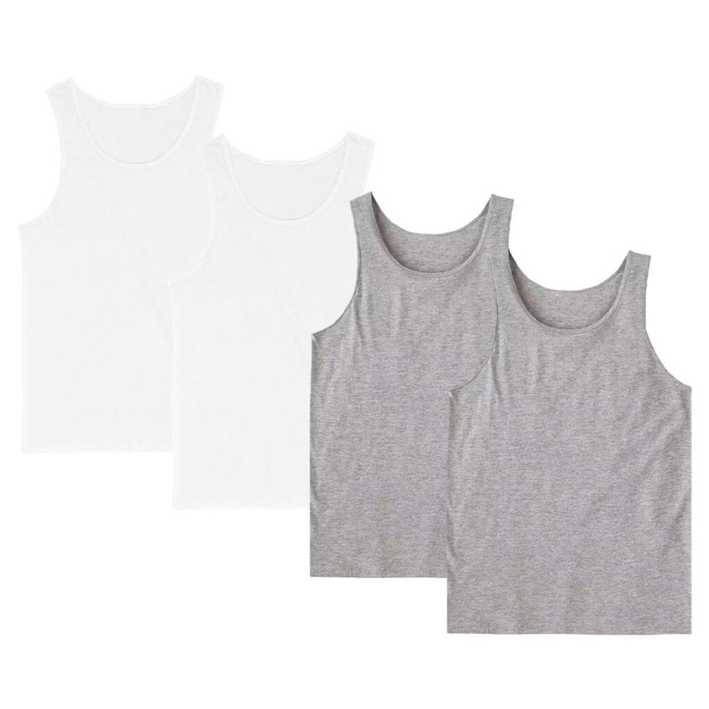 Kit 4 Regata Masculina Camiseta Lisa Básica Algodão Regatas