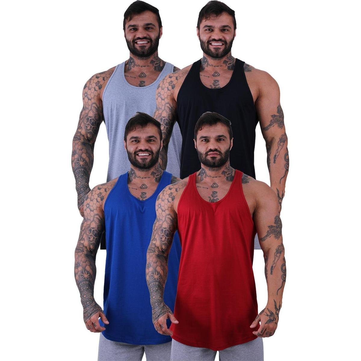 Kit 4 Regatas Longline MXD Conceito Slim Cores Básicas e Mescladas Lisas Menor preço em Kit 4 Regatas Longline MXD Conceito Slim Cores Básicas e Mescladas Lisas