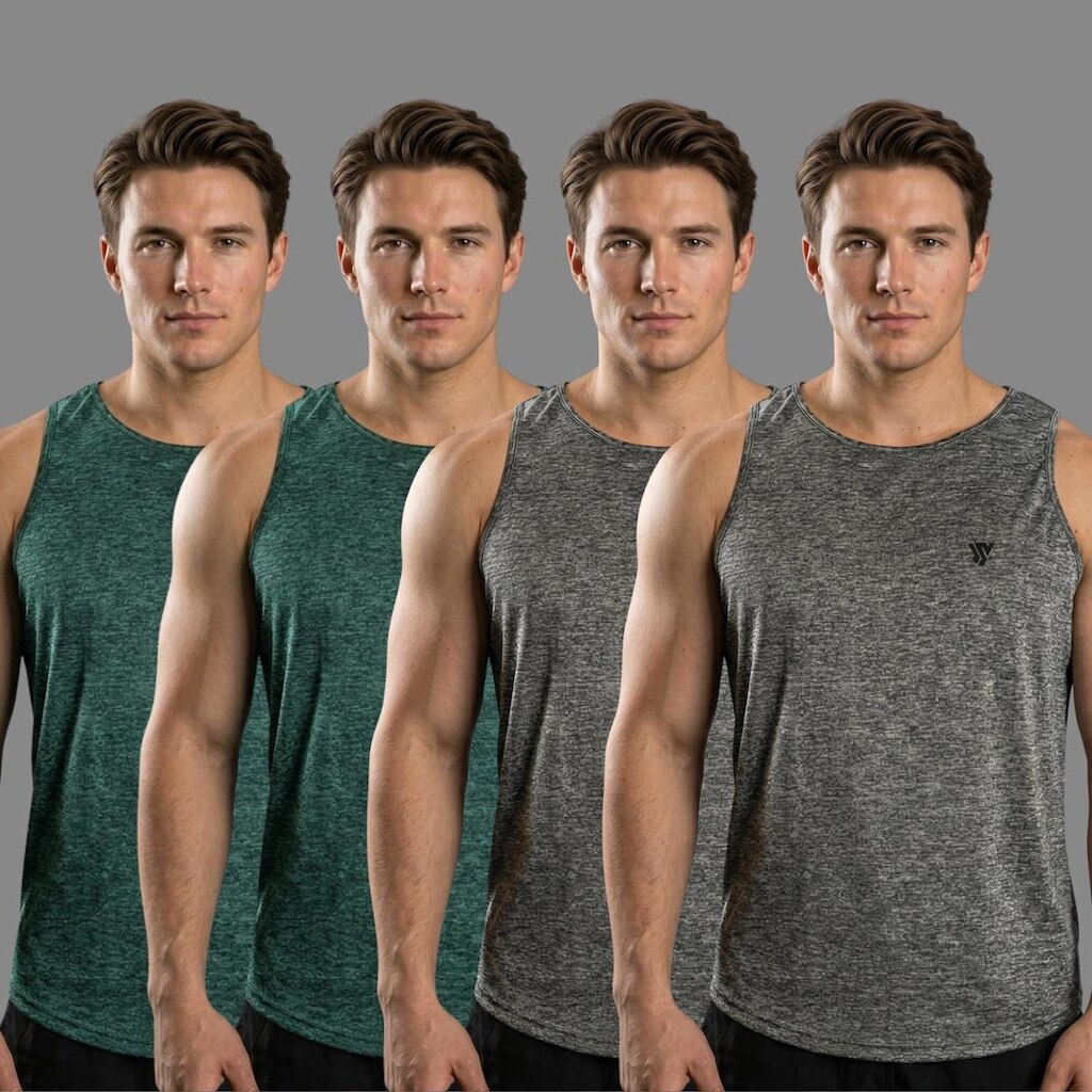 Kit 4 Regatas Masculinas Academia Treino Secagem Rápida