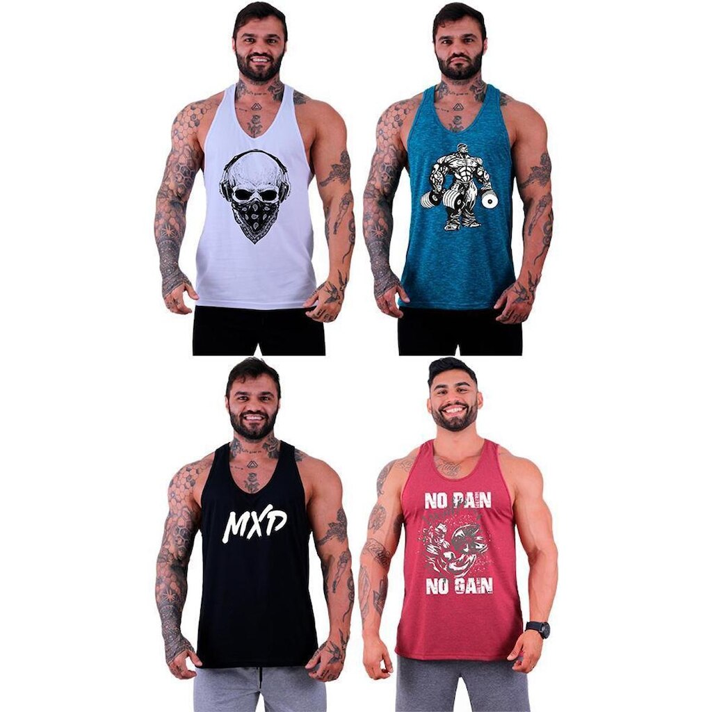 Kit 4 Regatas MXD Conceito Cavada Masculina