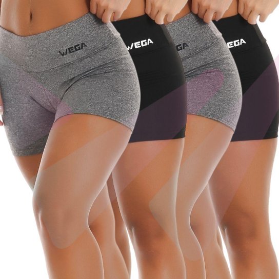 Kit 4 Short Legging Feminino Meia Coxa Cós Alto Pala Dupla Fitness Academia Suplex Shortinho Leg - Preto Menor preço em Kit 4 Short Legging Feminino Meia Coxa Cós Alto Pala Dupla Fitness Academia Suplex Shortinho Leg - Preto