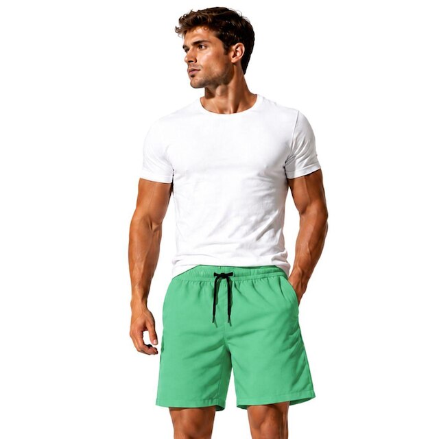 Kit 4 Short Tactel Leve Academia Liso Bermuda Masculina