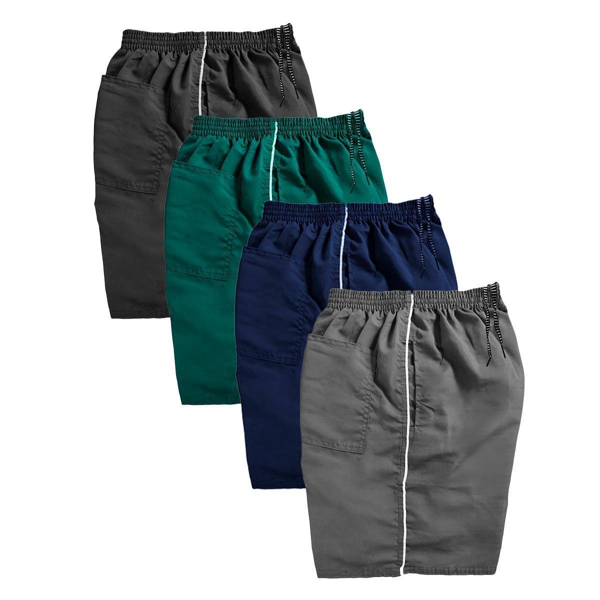 Kit 4 Short Tactel Masculino 3 Bolsos Futebol Academia Musculação 1 Listra Menor preço em Kit 4 Short Tactel Masculino 3 Bolsos Futebol Academia Musculação 1 Listra