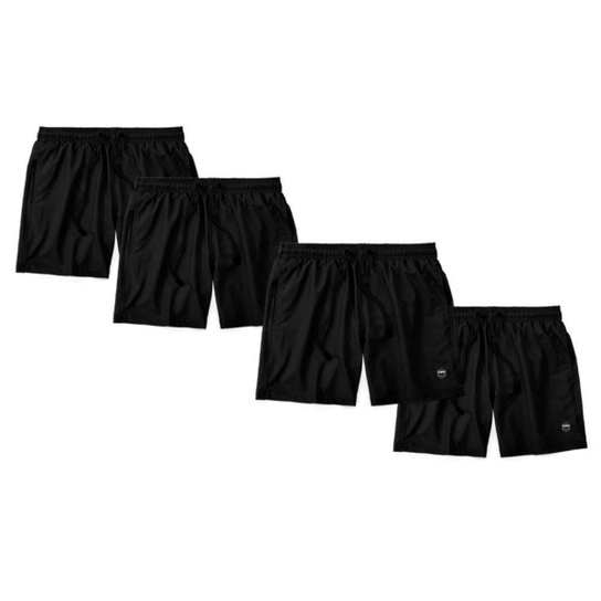 Kit 4 Shorts Bermuda Masculino Básico Mauricinho Tactel - Preto é ruim? Kit 4 Shorts Bermuda Masculino Básico Mauricinho Tactel - Preto é boa?