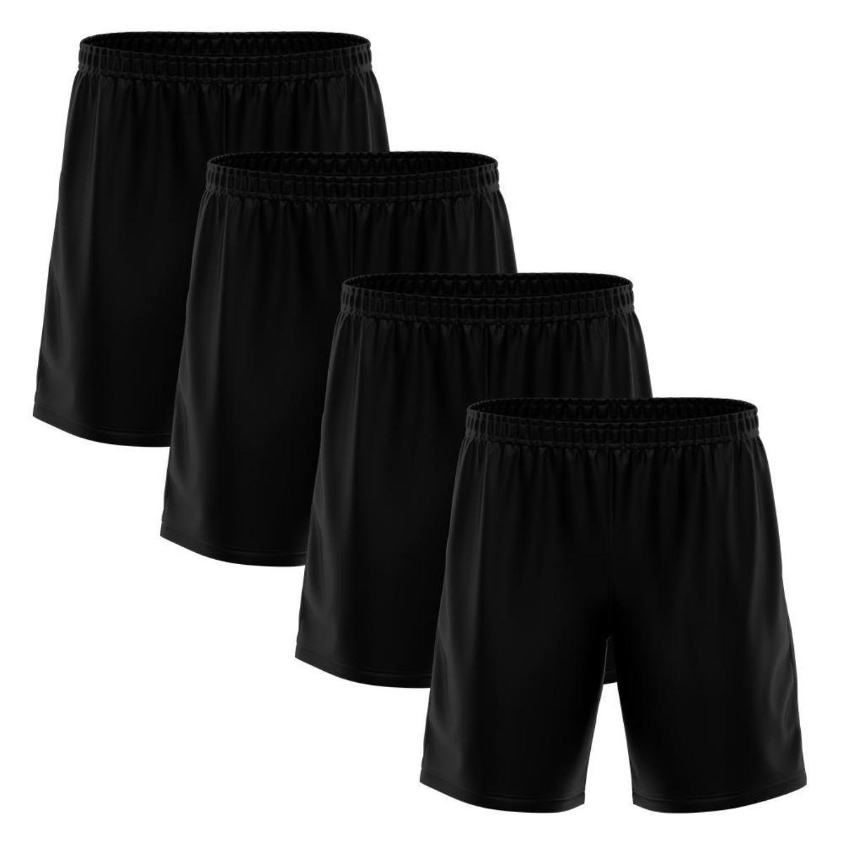 Kit 4 Shorts Masculino Esporte Treino Futebol Academia Liso Menor preço em Kit 4 Shorts Masculino Esporte Treino Futebol Academia Liso
