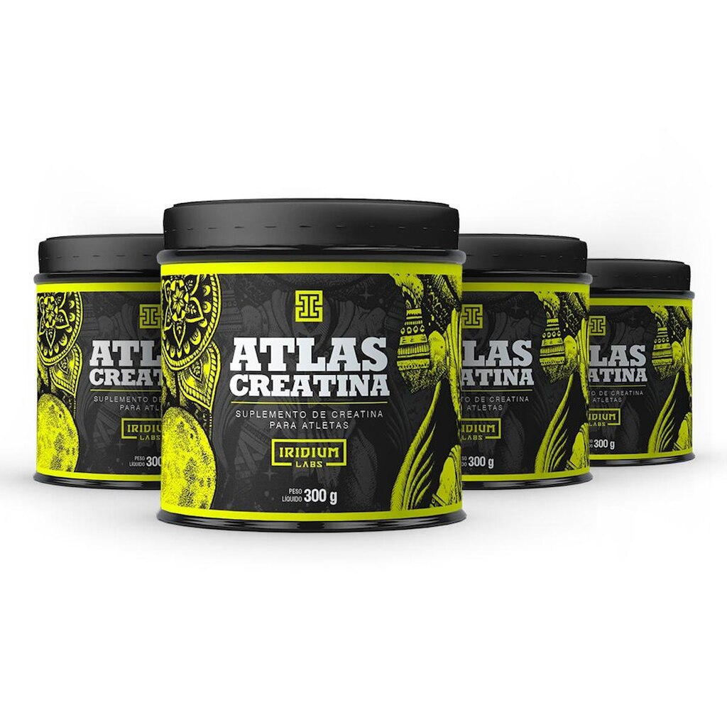 Kit 4x Atlas Creatina 300g - Iridium Labs