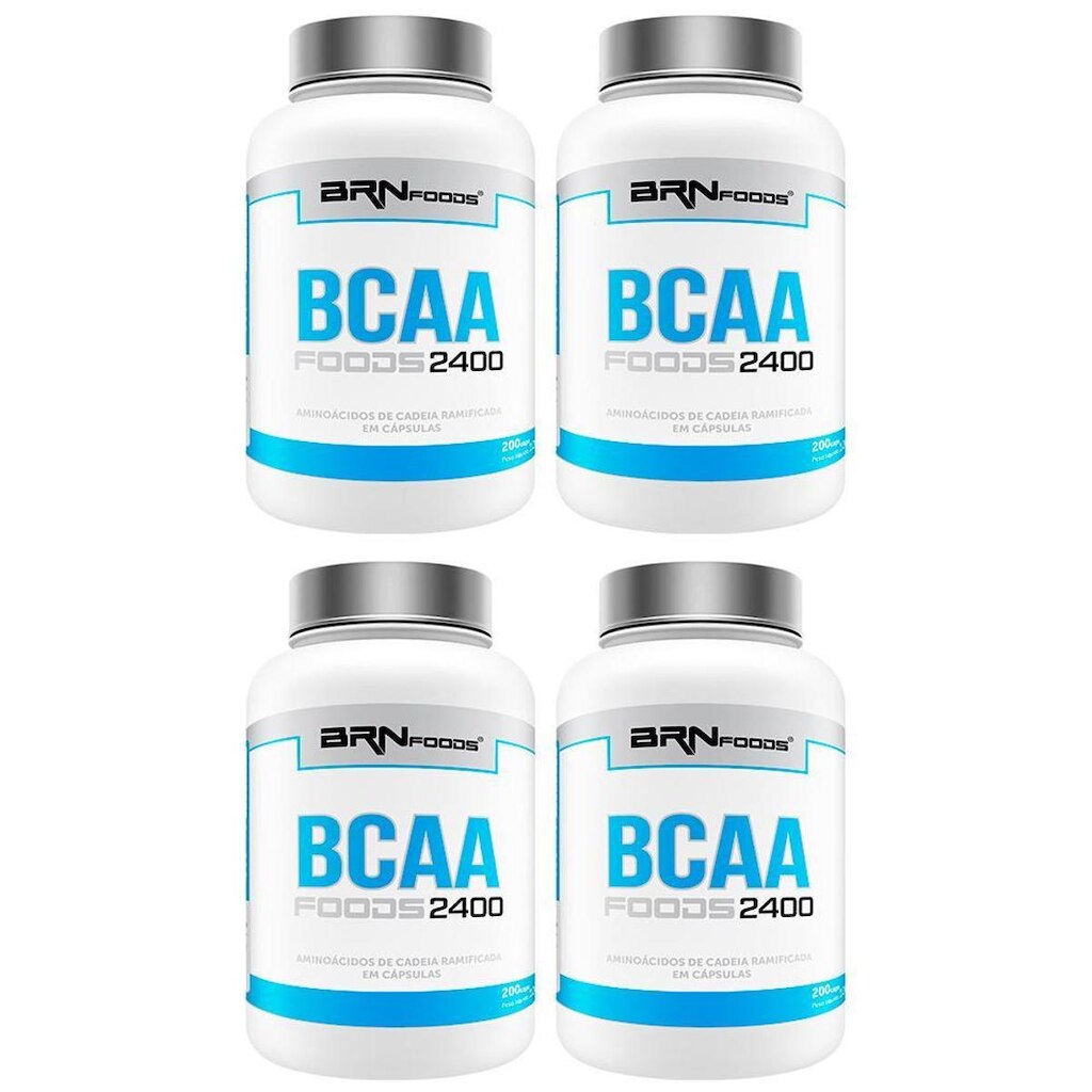 Kit 4x BCAA 2400 - 200 cáps – BRN Foods