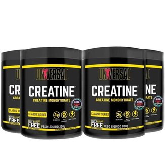 Kit 4x Creatina - 200g - Sem Sabor - Universal Nutition