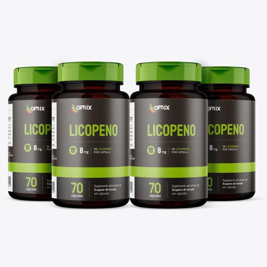 Kit 4x - Licopeno - 70 cápsulas - Omix