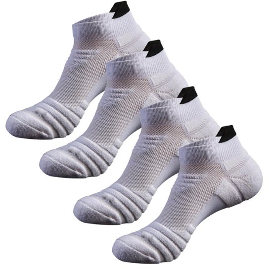 kit 4x Meias Esportiva Cano Curto Running Corrida Compressão Fit Branco - Branco Menor preço em kit 4x Meias Esportiva Cano Curto Running Corrida Compressão Fit Branco - Branco