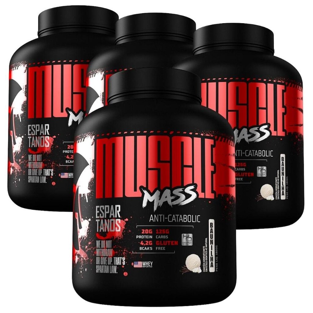 Kit  4x Muscle Mass Hipercalórico - Espartanos