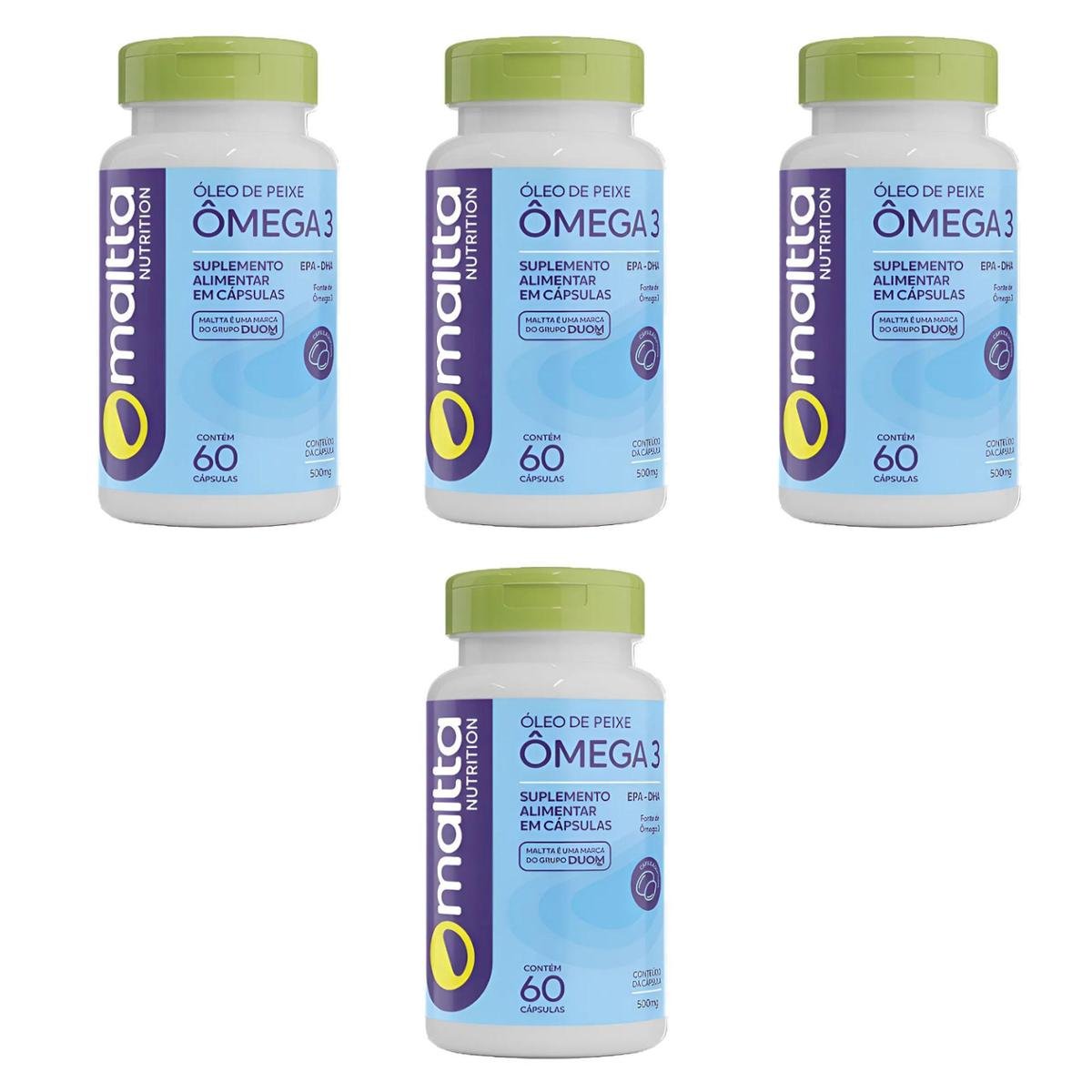 Kit 4x Ômega 3 EPA-DHA 1000mg Maltta Nutrition