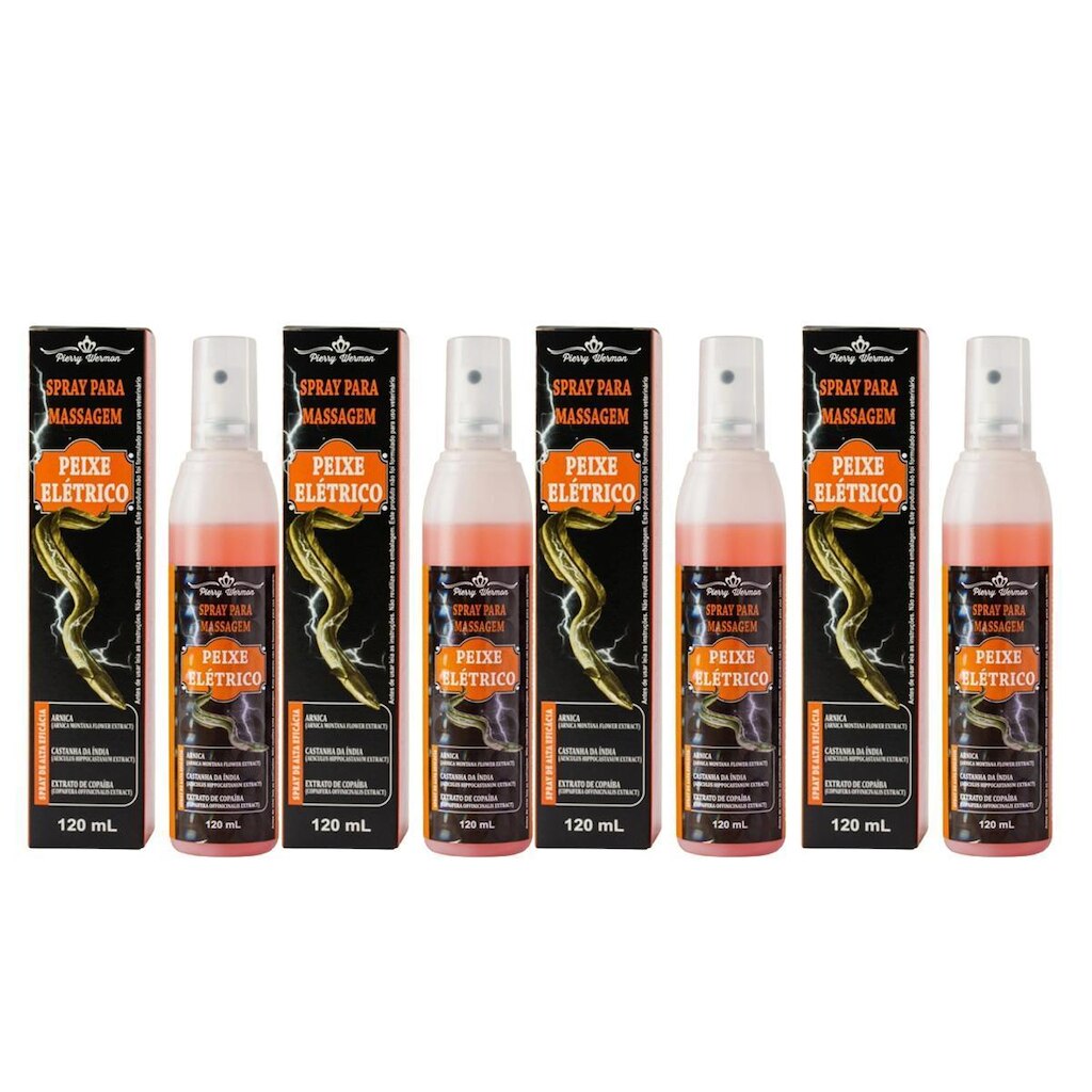 Kit 4x Spray Para Massagem Peixe Elétrico com Arnica Copaíba 120 ml Pierry Wermon