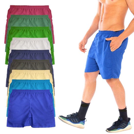 Kit 5 Bermudas Tactel Shorts Lisas 3 Bolsos Academia Treino Praia Short - Sortido Menor preço em Kit 5 Bermudas Tactel Shorts Lisas 3 Bolsos Academia Treino Praia Short - Sortido