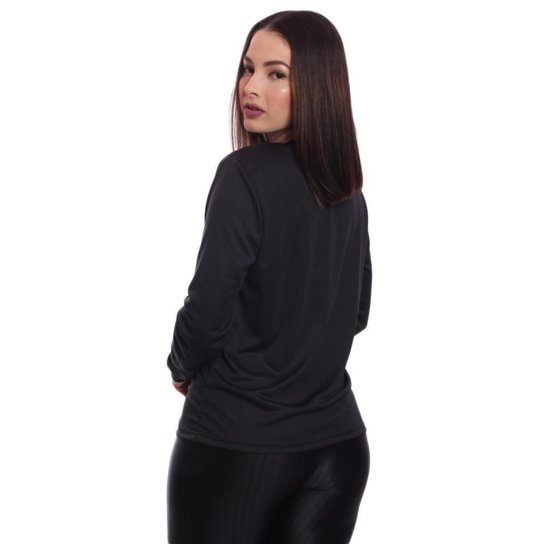 Kit 5 Blusas Feminina Dry Academia Camiseta Segunda Pele Manga Longa Proteção Solar UV