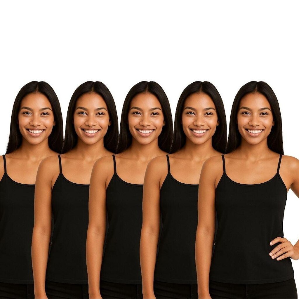 Kit 5 Blusas Regata Feminina de Alcinha Lisa