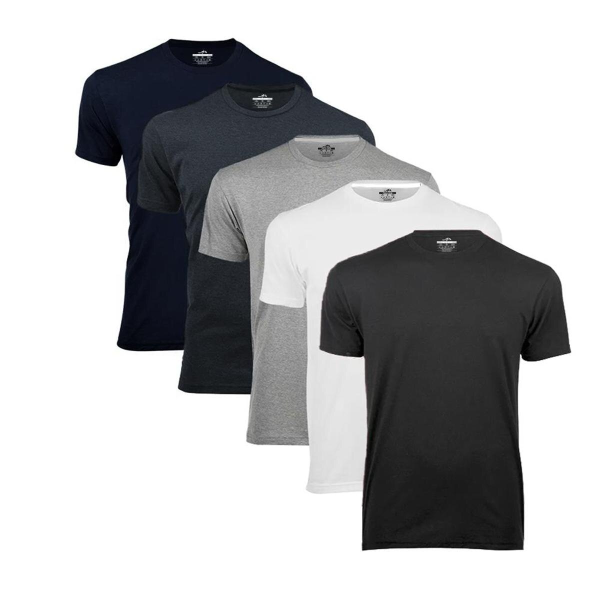 Menor preço em Kit 5 Camisa Masculina Polo One Slim Atacado Algodão Manga Curta Academia GG