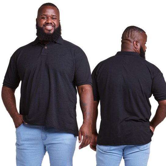 Kit 5 Camisa Polo Plus Size Masculina Piquet