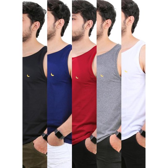 Kit 5 Camiseta Regata Masculina Banana Camisa Blusa - Preto é ruim? Kit 5 Camiseta Regata Masculina Banana Camisa Blusa - Preto é boa?