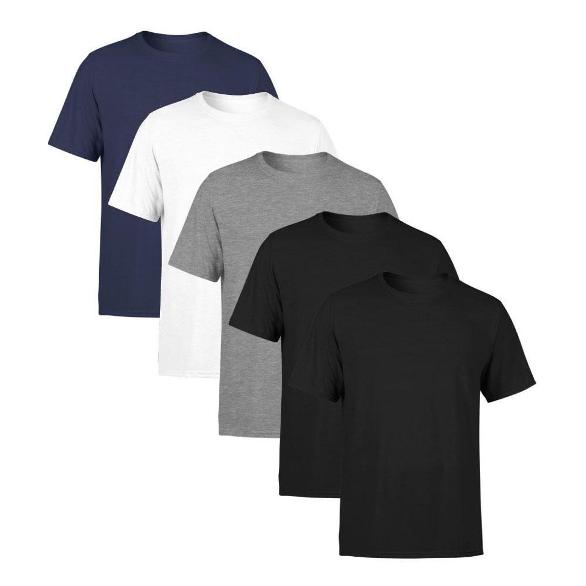 Kit 5 Camisetas AMGK Masculina Lisa Premium 100% Algodão Menor preço em Kit 5 Camisetas AMGK Masculina Lisa Premium 100% Algodão