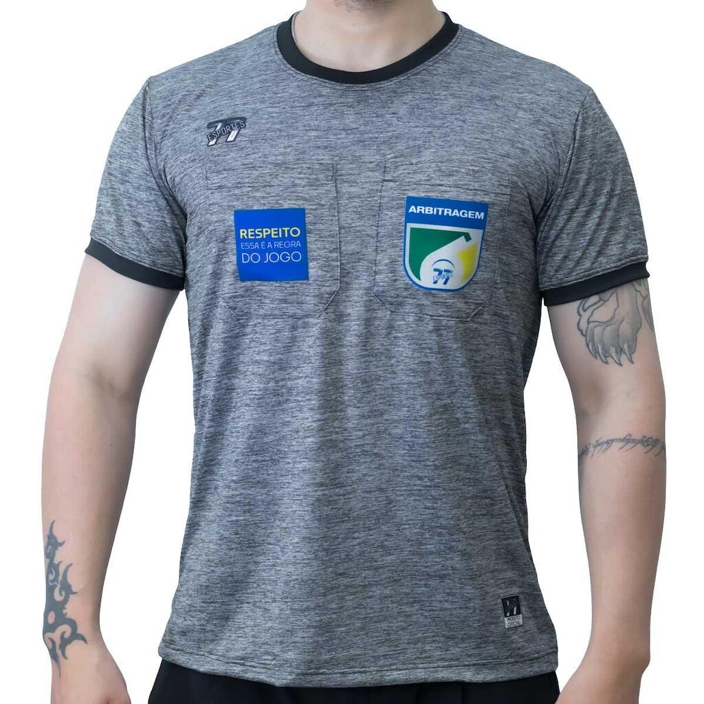 Kit 5 Camisetas Árbitro Dry Melange Mescla Premium