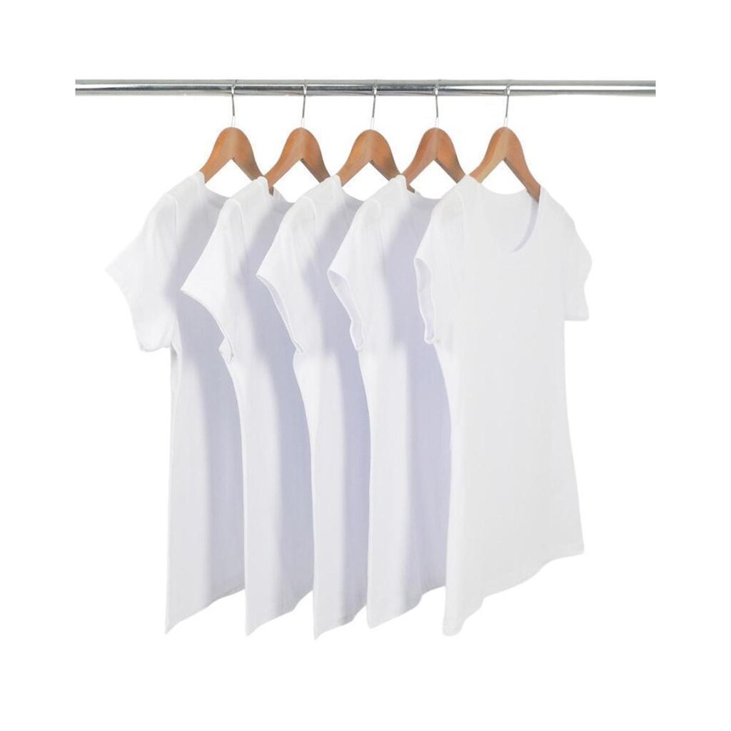 Kit 5 Camisetas Femininas de Algodão Premium Baby Look Básica Lisa