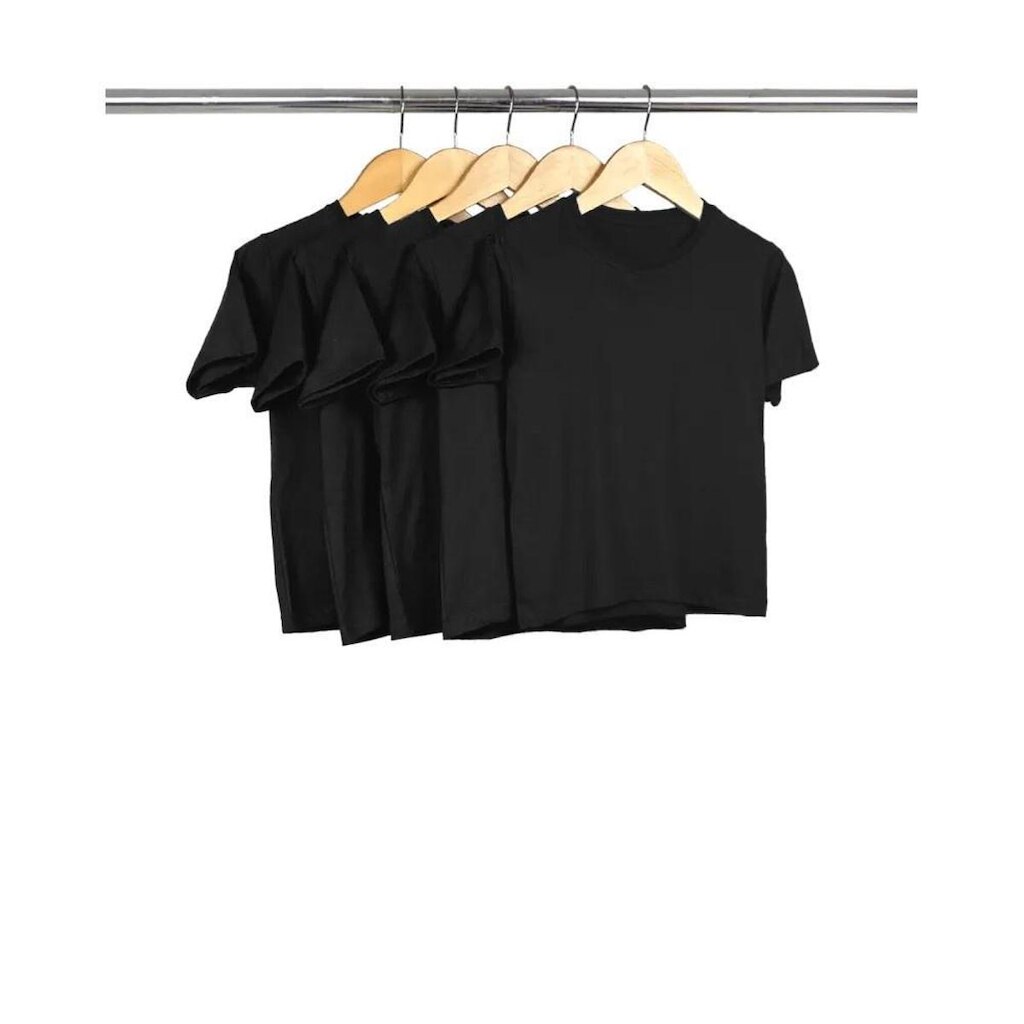 Kit 5 Camisetas Infantil Básica Lisa 100% Algodão Premium