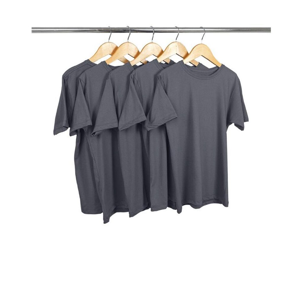Kit 5 Camisetas Juvenil Básica Lisa 100% Algodão Premium