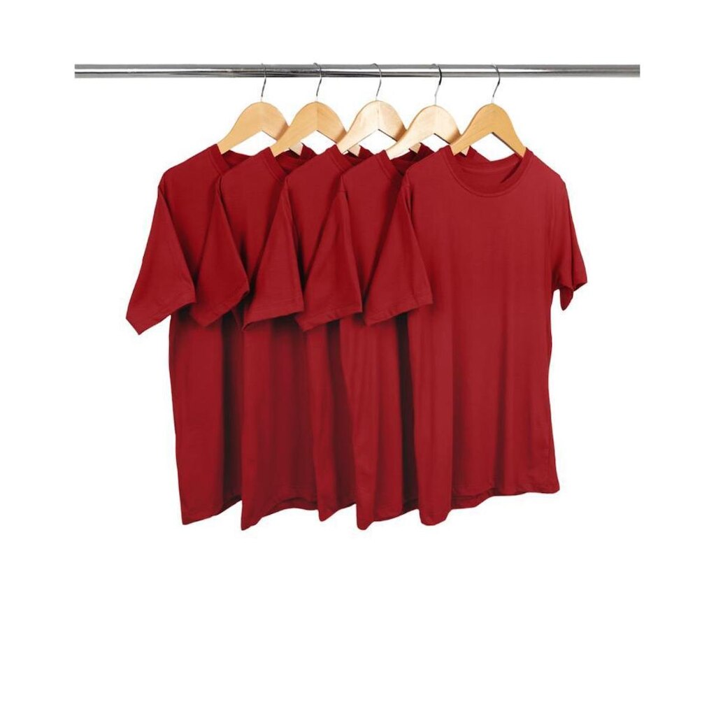 Kit 5 Camisetas Juvenil Básica Lisa 100% Algodão Premium