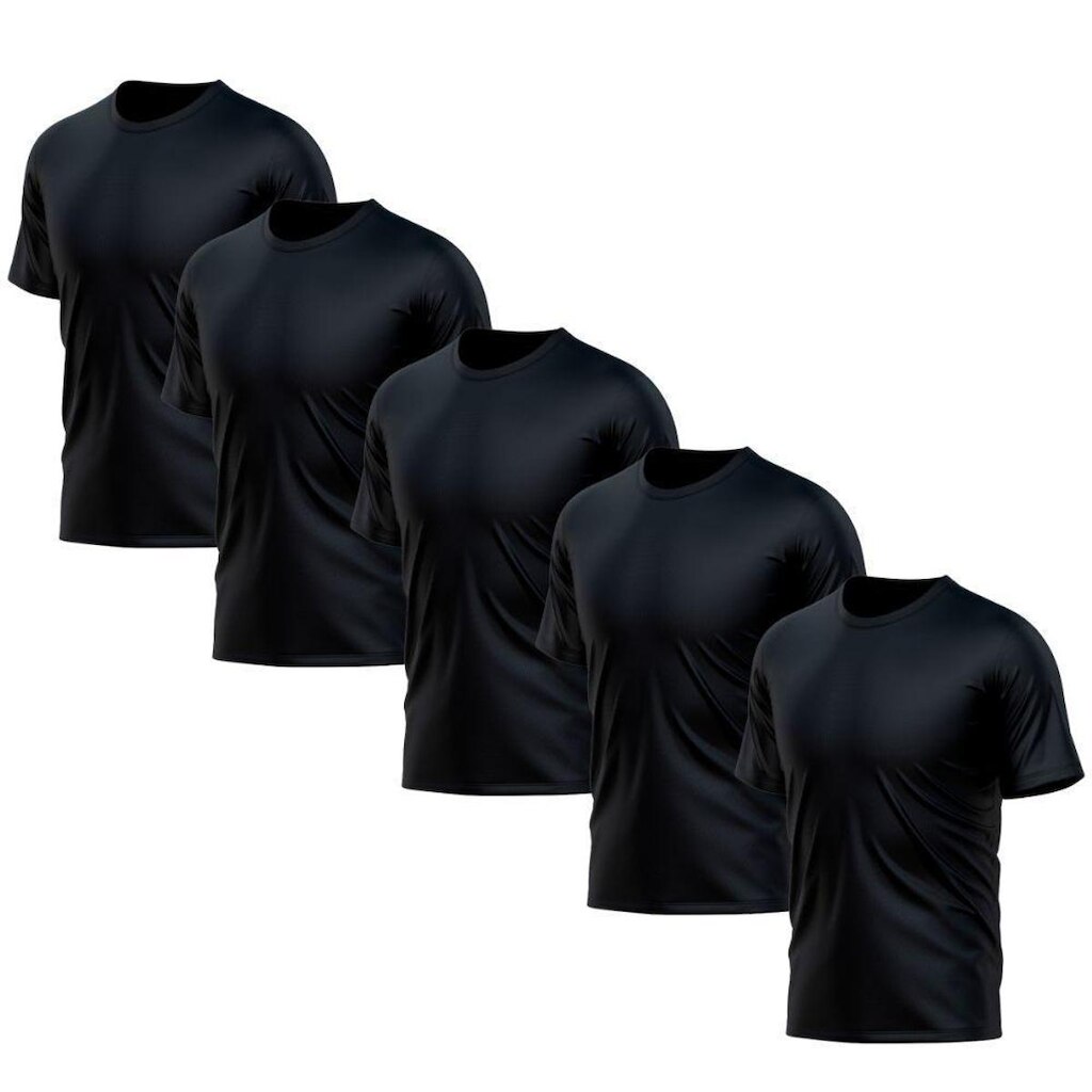 Kit 5 Camisetas Manga Curta Proteção Solar UV Piscina Praia