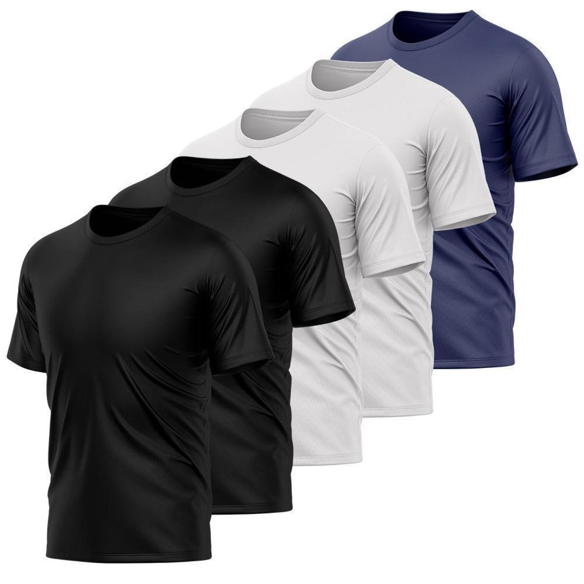 Kit 5 Camisetas Masculina Dry Manga Curta Proteção UV Slim Fit Básica Academia Treino Fitness Menor preço em Kit 5 Camisetas Masculina Dry Manga Curta Proteção UV Slim Fit Básica Academia Treino Fitness