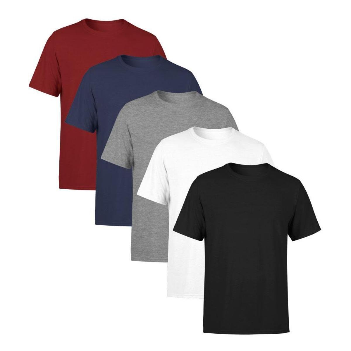 Kit 5 Camisetas Masculina Lisa Premium 100% Algodão é boa?