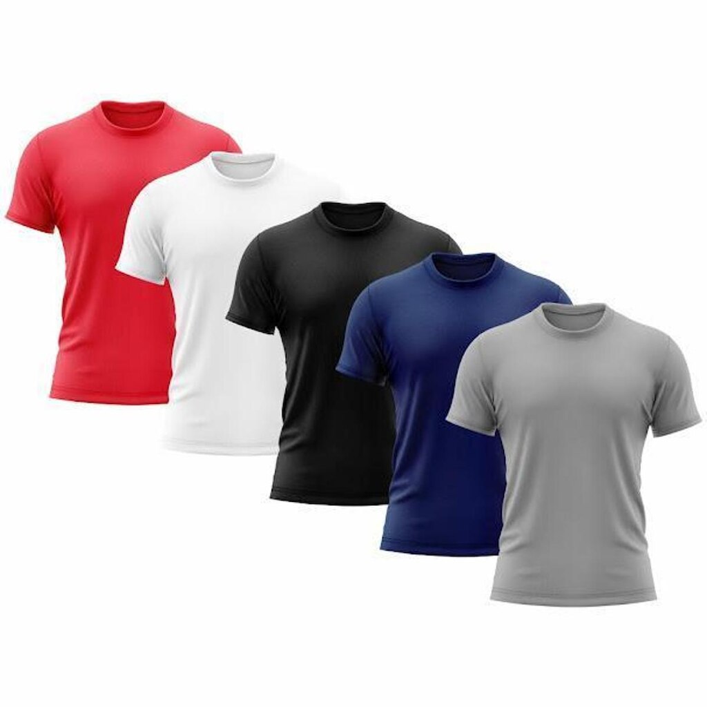 Kit 5 Camisetas Masculina Manga Curta Dry Proteção Uv