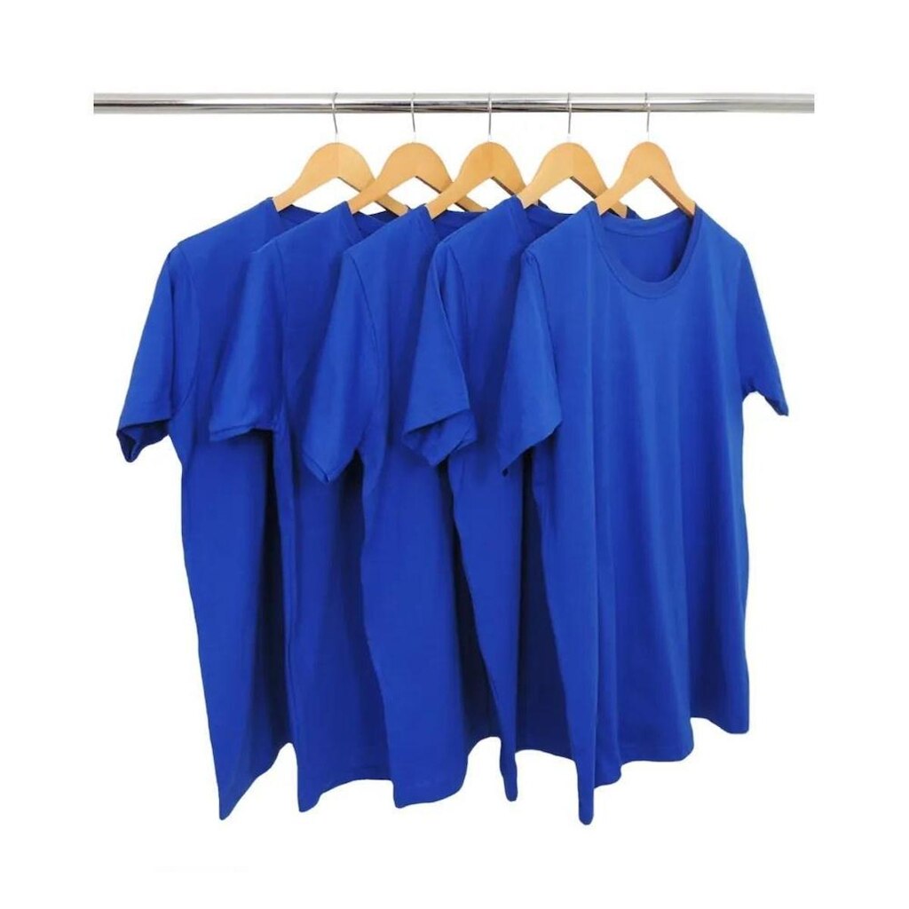 Kit 5 Camisetas Masculinas 100% Poliéster para Sublimação Básica Lisa