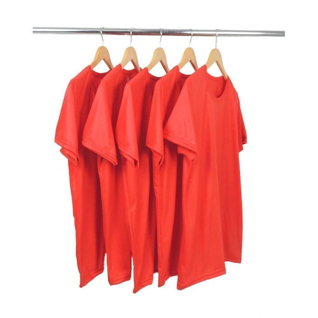 Kit 5 Camisetas Masculinas 100% Poliéster para Sublimação Básica Lisa