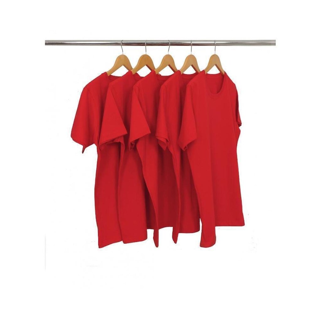 Kit 5 Camisetas Masculinas de Algodão Premium Básica Lisa