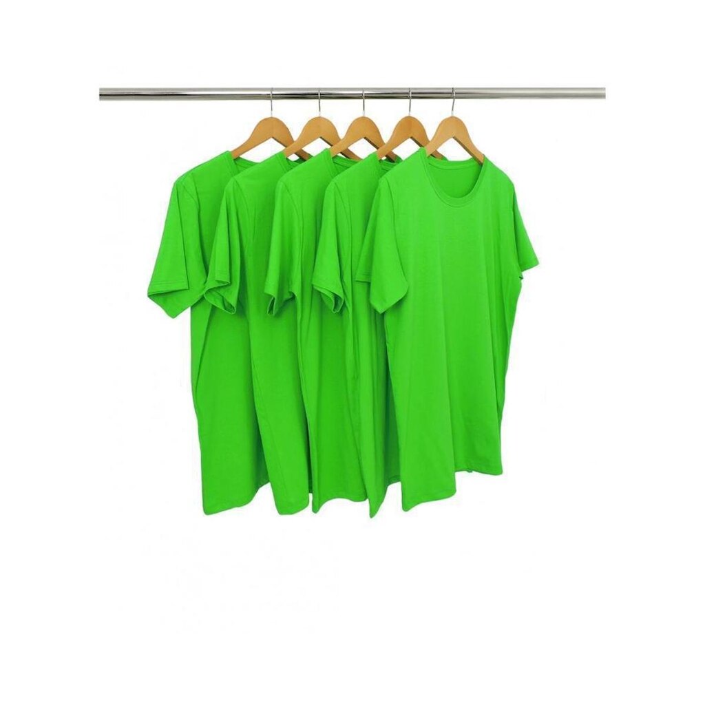 Kit 5 Camisetas Masculinas de Algodão Premium Básica Lisa