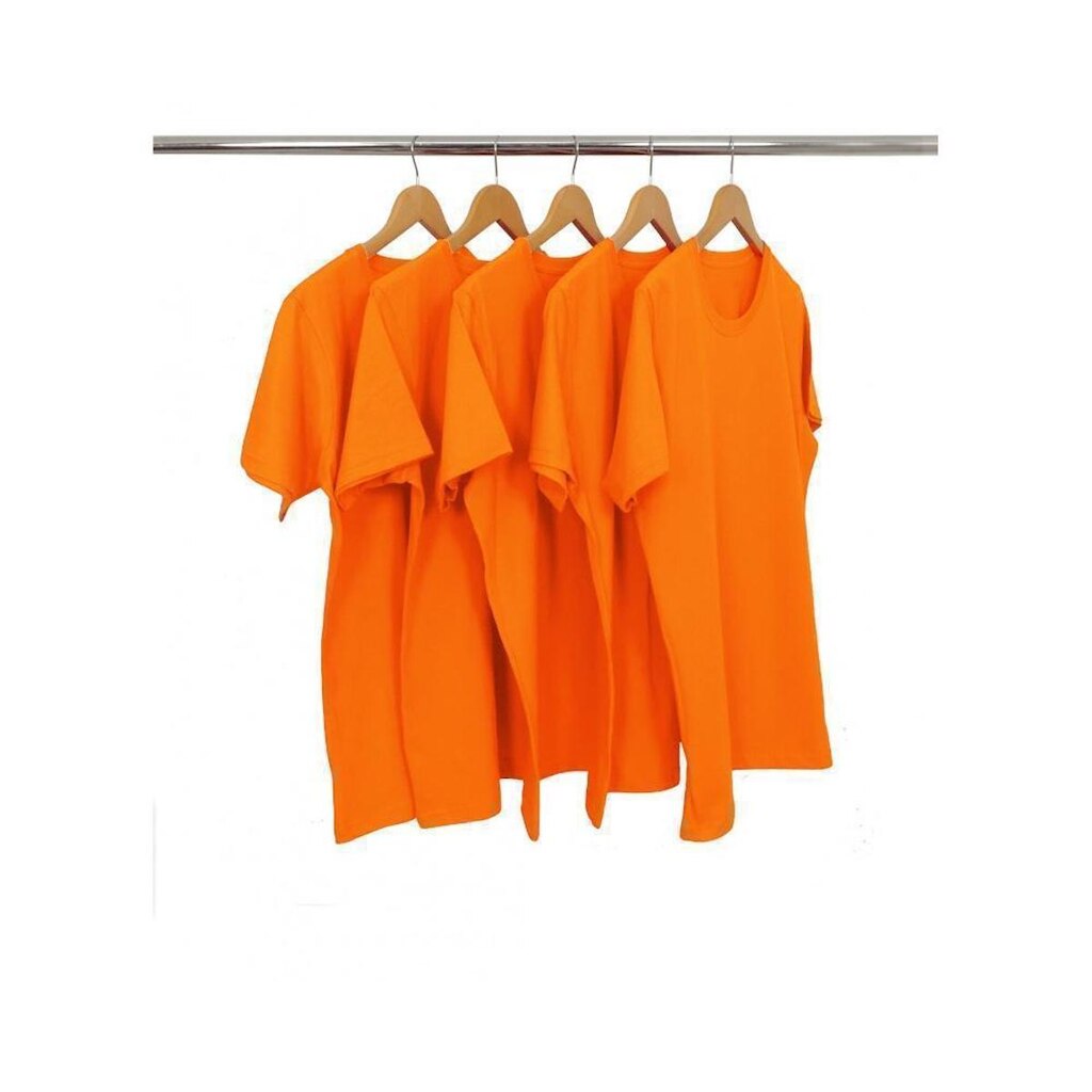 Kit 5 Camisetas Masculinas de Algodão Premium Básica Lisa